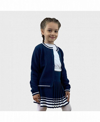 Кофта для девочки ART KNIT Герда р.134 синий 