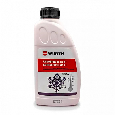Антифриз WURTH 5892332001 LL G12+ концентрат G12+ концентрат 1л рожевий (5892332001)