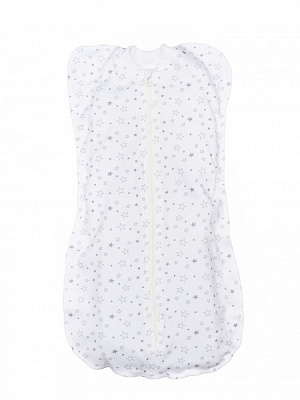 Пеленка-кокон Bambinelli Звездочки 3-6 мес 27x51 см белый 