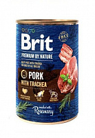 Консерва Brit Premium для собак со свининой и свиной трахеей, ж/б, 400 г