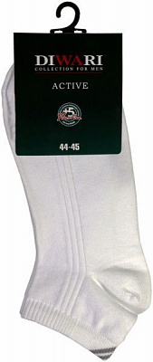 Носки DiWaRi ACTIVE 018 короткие р. 29 белый 