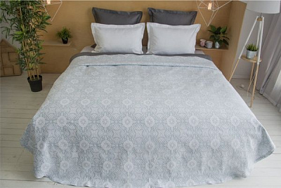 Покрывало Santarem 240x260 см Billerbeck голубой с рисунком 