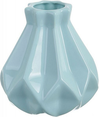 Ваза керамическая мятная оригами-4 30 см Наша Кераміка
