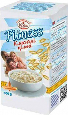 Хлопья овсяные ТМ Козуб Продукт Фитнес Классический в пакете 500 г 