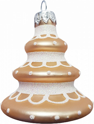 Ялинкова іграшка Юріта Пірамідка шампань 7,6 см 1070M