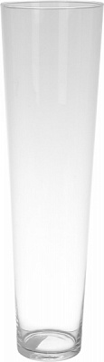 Ваза стеклянная цилиндр расширенный 50 см прозрачный 