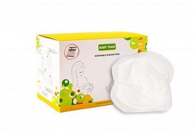 Лактационные вкладыши в бюстгальтер Baby Team 60 шт.