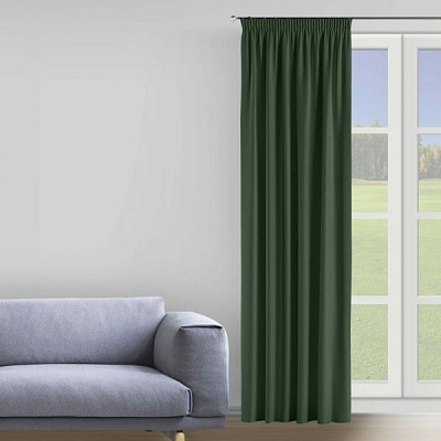 Штора Velour 200х275 см темно-зеленый Decora textile