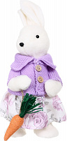 Декорація великодня Кролик прованс біло-фіолетовий в асортименті