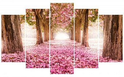 Картина 5 частин Сакура MK131 100x60 см