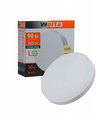 Лампа світлодіодна Wolta 6 Вт матова GX53 220 В 3000 К