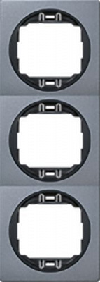 Рамка трехместная Aling-Conel Eon вертикальная античное серебро E6713,S1E