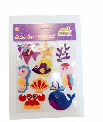 Набір мініфігурок із фетру Аплі-Краплі клейовий Океан 17 x 24 x 0.0002 см multicolor