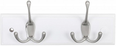 Вешалка для одежды II тип 1+2 никель/белый