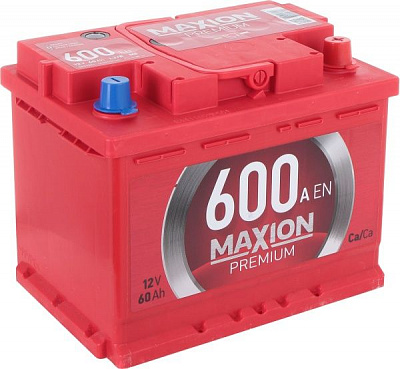 Аккумулятор автомобильный MAXION Premium 6СТ - 60 А2E 600 R 60А 12 B «+» справа