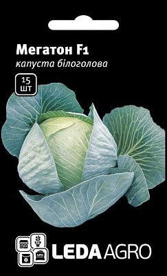 Насіння LedaAgro капуста білоголова Мегатон F1 15 шт. (4820119791073)