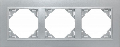 Рамка трехместная Efapel ANIMATO Logus универсальная металлик алюминиевый 90930 TAA