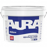 Фарба акрилова водоемульсійна Aura® Malare глибокий мат білий 10л 14кг 