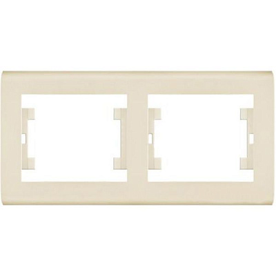 Рамка двухместная Makel Manolya горизонтальная слоновая кость 41010702