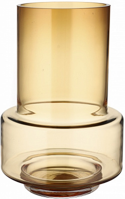 Ваза стеклянная Wrzesniak Glassworks Колба 15-3881A 25,5 см янтарный 