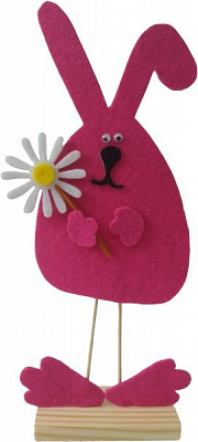 Декоративное изделие Гулівер Країна Кролик 25 см малиновый