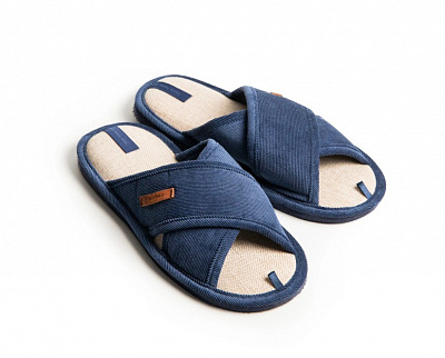 Тапки домашние Twins HS-VL вельвет Х р.44/45 синий