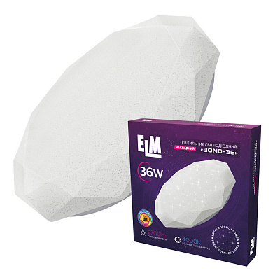 Світильник стельовий ELM Bond LED круглий 36 Вт білий 4000 К 26-0115