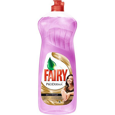 Засіб для миття посуду Fairy ProDerma Silk Orchid 750 мл