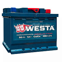 Акумулятор автомобільний Westa 6CT-50 Аз 50Ah 480A 12V «+» праворуч (WPR5001LB1)