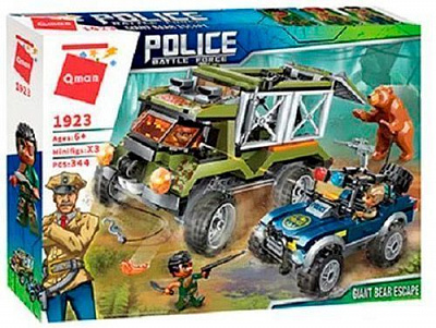 Конструктор Qman 1923 Полиция траспорт фигурки вышка ODT094430
