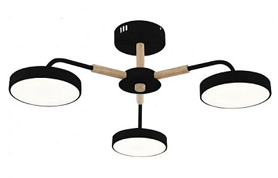 Люстра потолочная Victoria Lighting LED с пультом 55 Вт черный Land/PL3 black