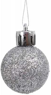 Набір ялинкових куль срібний CAN201010 d30 мм 12 шт./уп.