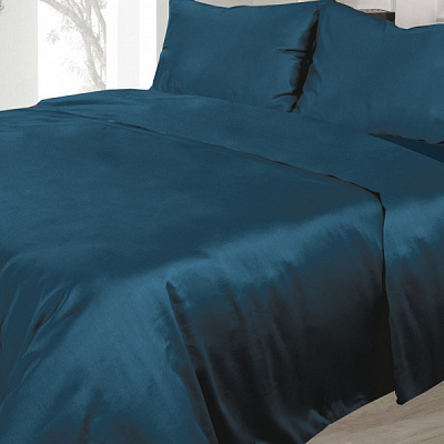 Комплект постельного белья евро сатин S08 морская волна Ярослав 