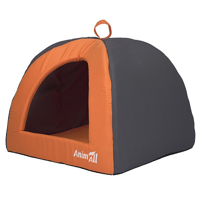 Дом AnimAll Bad Orange S 46х46х35 см оранжевый/серый