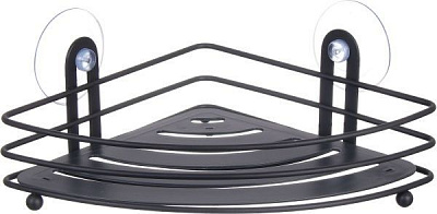 Полочка угловая Trento одинарная 27x19,5x9,5 смчерный 