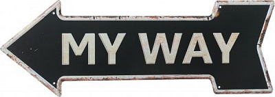 Табличка декоративная Стрелка My way 15x46 см 