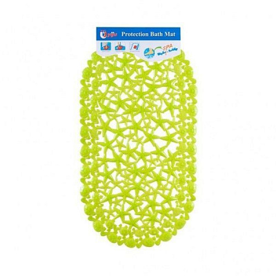Килимок для ванної кімнати Зірки 67х37 см салатовий