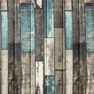 3D-панель з ПВХ самоклеюча дерево синя 700х770х6 мм