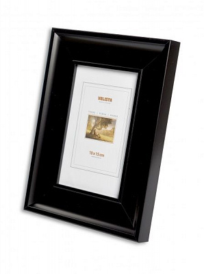 Рамка для фотографии со стеклом Веліста 40D-014v 15x21 см черный матовый 