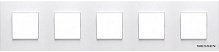 Рамка п'ятимісна ABB Zenit універсальна альпійський білий N2275 BL