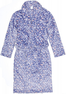 Халат женский La Nuit Сердечки р. S синий 