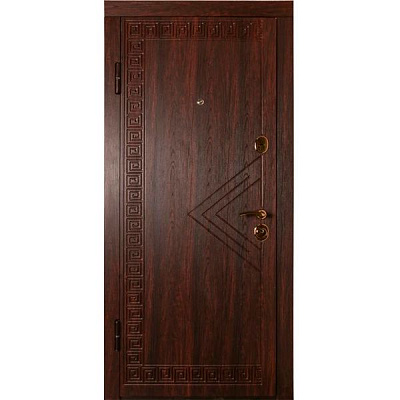 Двері металеві Кордон Престиж 689 2050х860х74 мм Горіх Морений ліві