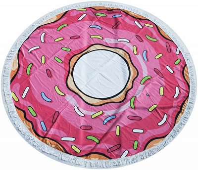 Полотенце пляжное Luna d-150 см Donut мульти 