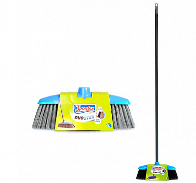 Мітла SPONTEX Duo Star з металевою ручкою