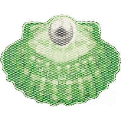 Коврик для ванной Woko Ракушка 65x47 см зеленый