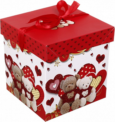 Коробка самосборная сердца EBXS9850 15х15 см