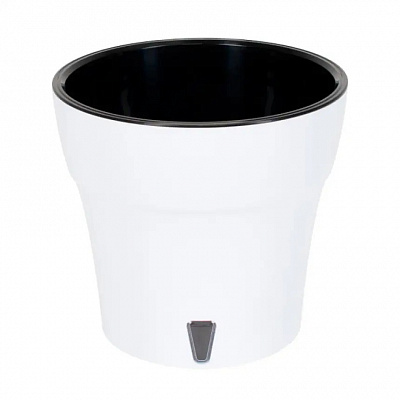 Вазон пластик Dali круглий біло-чорний 5 л Santino (2022547)