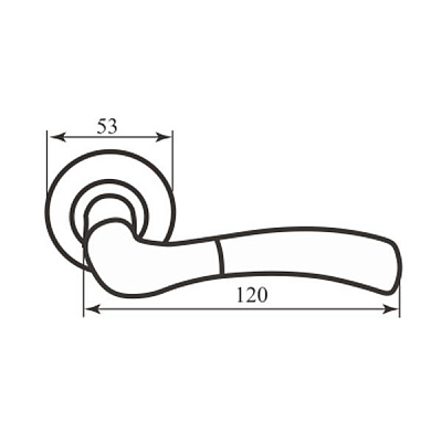Ручка на розетке Comit Siena CM 165 матовый никель/хром