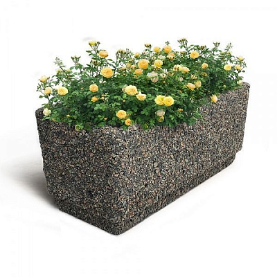 Вазон декоративный Вазон Фрегат прямоугольный 54,5л серый 