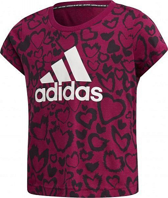 Футболка Adidas G MH GRA TEE GE0939 152 червоний